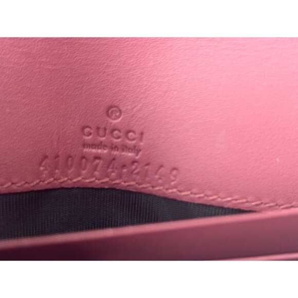 Gucci GG Supreme Monogram Blooms Continental Wallet & Card Case Antique Rose - Picture 6 of 10